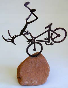 Bicycling Kokopelli Figure