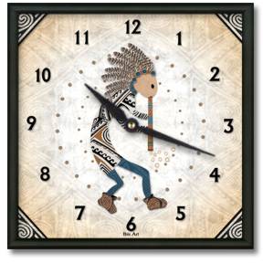 Kokopelli's Song #1 Wall Clock